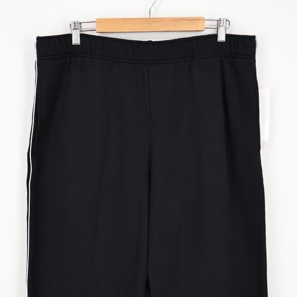 NWT Athleta Forever Fleece High-Rise Piping Jogger In Black White Size Large - Picture 6 of 12